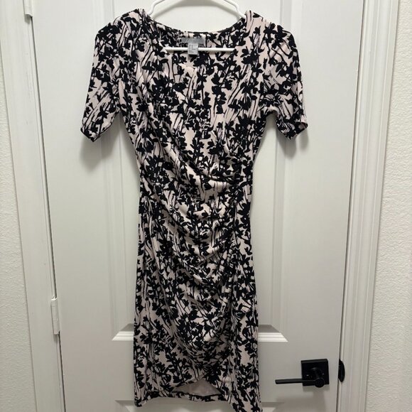 H&M Bodycon Black & Cream Dress Size XS EUC - Picture 2 of 8